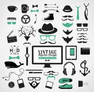 Hipster style elements and icons N17