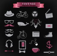 Hipster style elements and icons N20