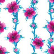 Watercolor seamless floral pattern N2