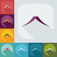 Flat modern design with shadow icon mustache N3