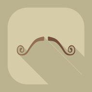 Flat modern design with shadow icon mustache N8