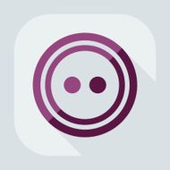 Flat modern design with shadow icon Buttons for clothing