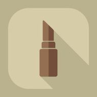 Flat modern design with shadow icon lipstick
