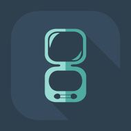 Flat modern design with shadow icon pocket mirror