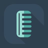 Flat modern design with shadow icon comb