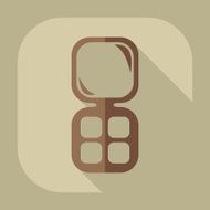 Flat modern design with shadow icon pocket mirror N3
