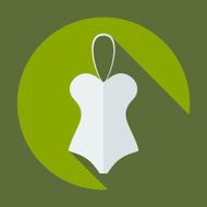 Flat modern design with shadow icon swimsuit N2