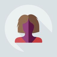Flat modern design with shadow icon silhouette girl creative hairstyle N3