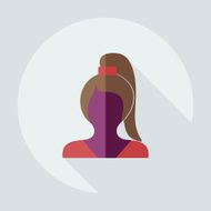 Flat modern design with shadow icon silhouette girl creative hairstyle N15