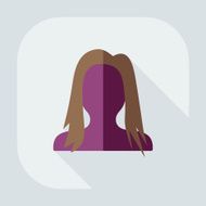 Flat modern design with shadow Man silhouette creative hairstyle N3