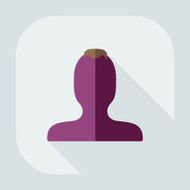 Flat modern design with shadow Man silhouette creative hairstyle N7