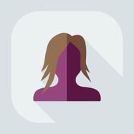 Flat modern design with shadow Man silhouette creative hairstyle N16