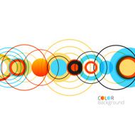 Abstract Colorful Design Circles Background