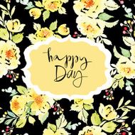 Watercolor greeting card flowers N41