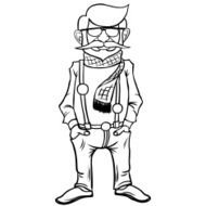 Hipster character design N6
