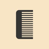 Flat in black and white comb