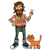 Hipster character design N8