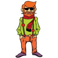 Hipster character design N10