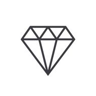 Diamond flat modern minimal outline icon
