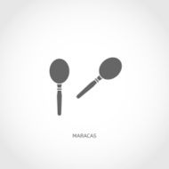 Musical instrument maracas flat icon