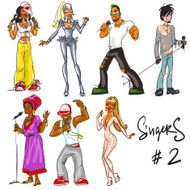 Singers - part 2 Hand drawn collection