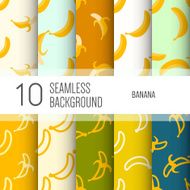 10 seamless backgrounds or patterns with banana