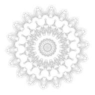 Vector Beautiful Deco Black Mandala N301