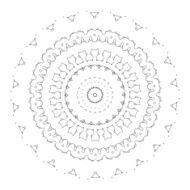 Vector Beautiful Deco Black Mandala N305