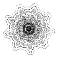 Vector Beautiful Deco Black Mandala N308