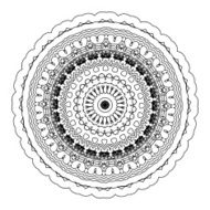 Vector Beautiful Deco Black Mandala N310