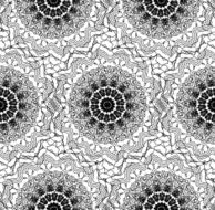 Seamless Contour Floral Pattern N2