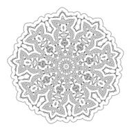 Vector Beautiful Deco Black Mandala N312