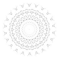 Vector Beautiful Deco Black Mandala N313