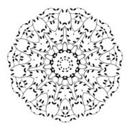 Vector Beautiful Deco Black Mandala N316