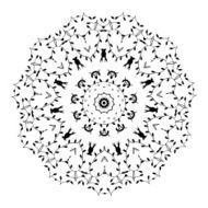 Vector Beautiful Deco Black Mandala N322