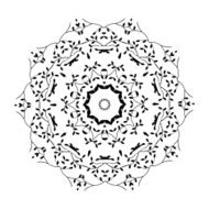 Vector Beautiful Deco Black Mandala N323