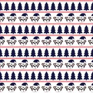 Background for winter holidays with cartoon monkeys and Christmas Trees