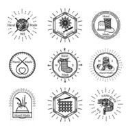 Vintage handmade badges and logo