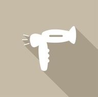 Hair Dryer with a long shadow