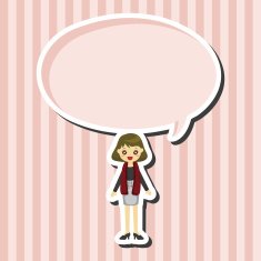 lady girl cartoon theme elements N60