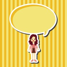 lady girl cartoon theme elements N61