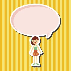 lady girl cartoon theme elements N63