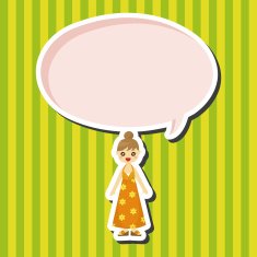 lady girl cartoon theme elements N65
