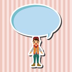 boy man cartoon theme elements N71