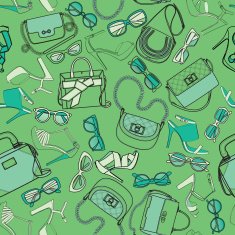 Seamless background pattern with fashion accessories N5