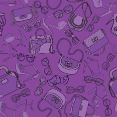 Seamless background pattern with fashion accessories N6
