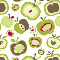 seamless colorful retro organic shape background pattern in vector