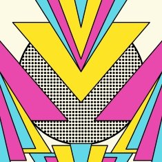 Retro 80s geometric pattern background