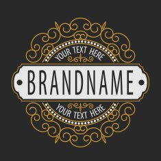 premium monogram Flourishes calligraphic logo template elegant l N3