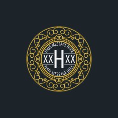 premium monogram Flourishes calligraphic logo template elegant l N4